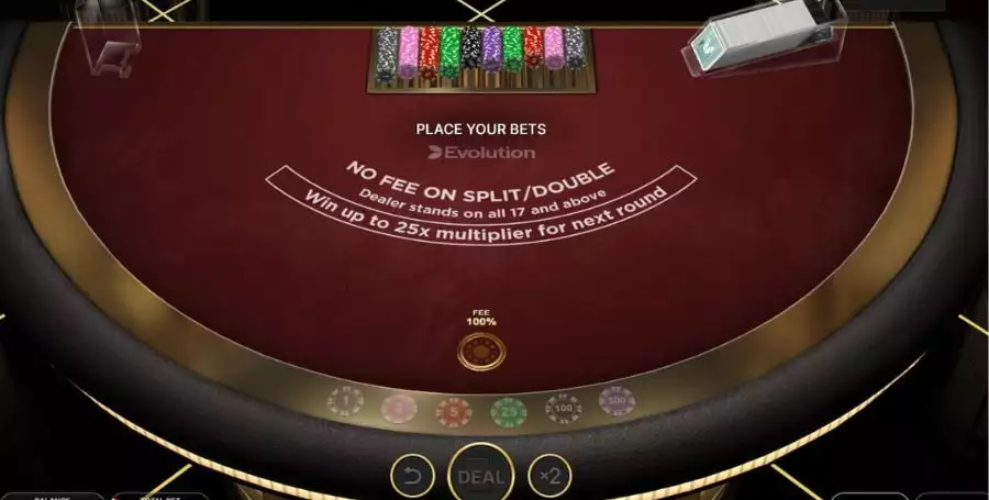 Betting Table in Lightning Blackjack