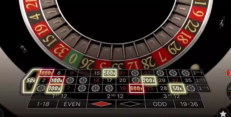 Betting Table in XXXtreme Lightning Roulette