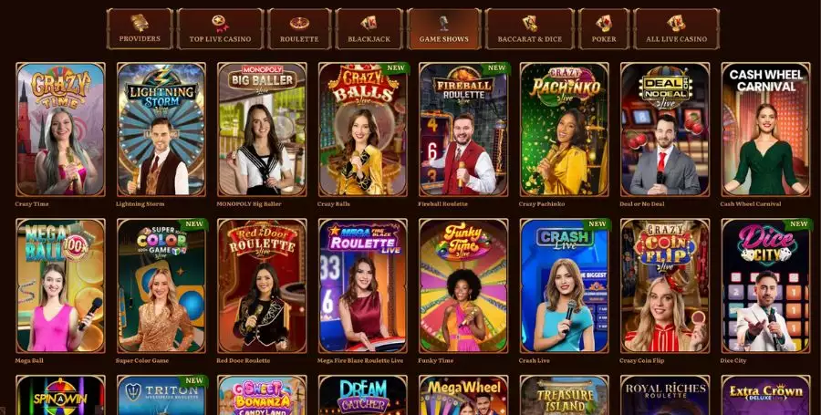 Wild Robin Game Show Selection
