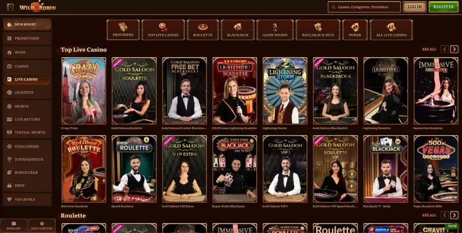 Wild Robin Live Casino