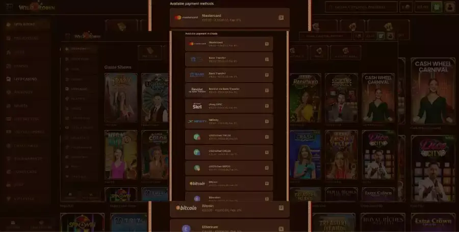 Wild Robin Withdrawal Methods