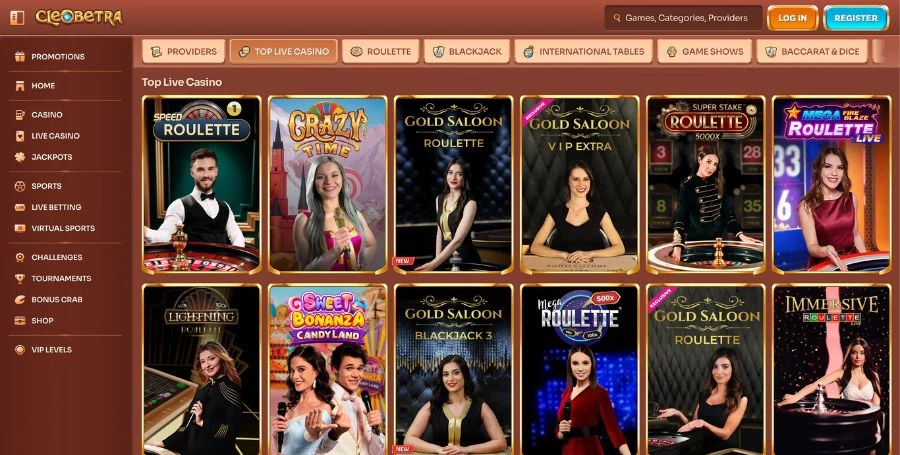 Cleobetra Live Casino Games