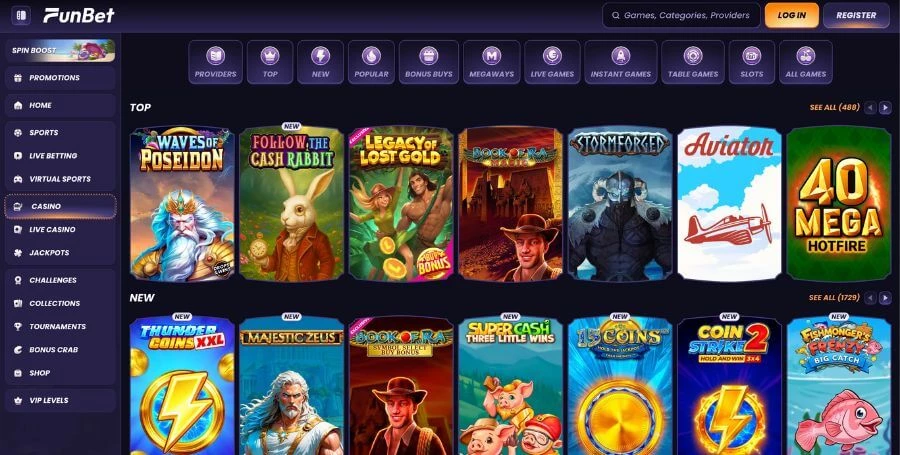 Game Selection at FunBet