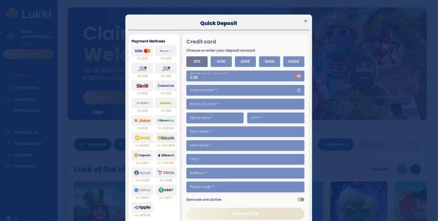 Lukki Payment Methods
