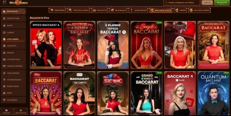 Wild Robin Live Baccarat Selection
