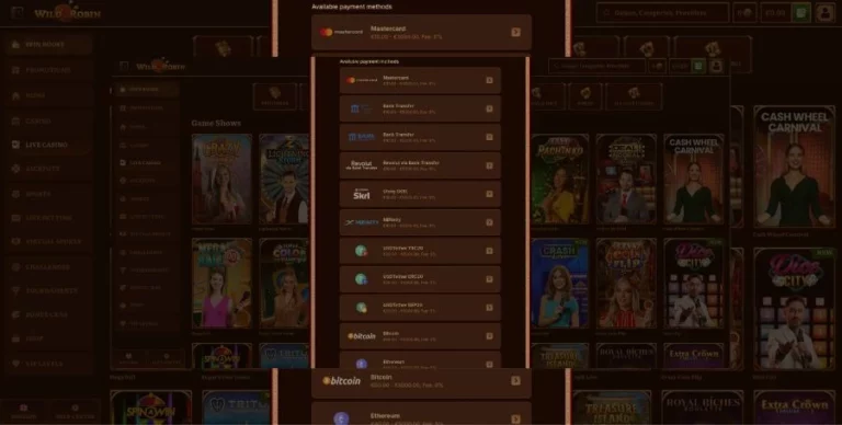 Wild Robin Withdrawal Methods