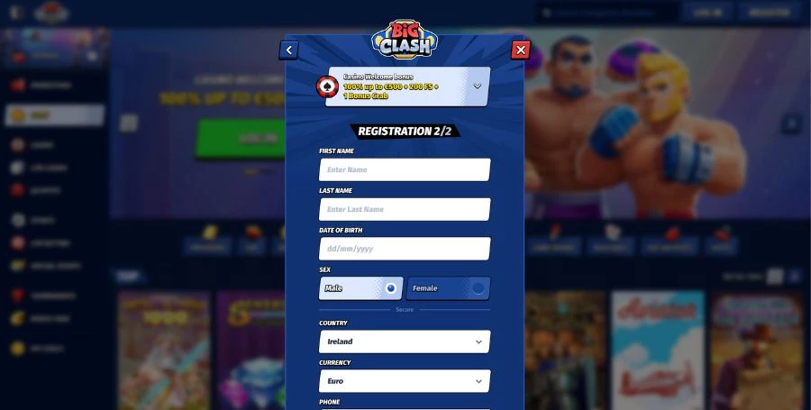 BigClash Registration & Login