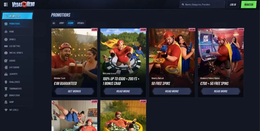VegasHero Bonuses & Promotions