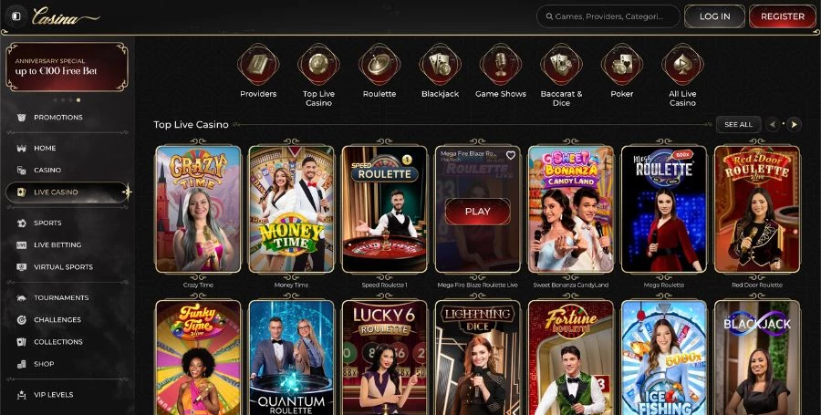 Casina Live Casino Games