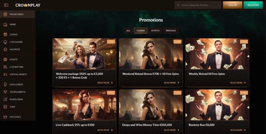 CrownPlay Bonuses & Promotions