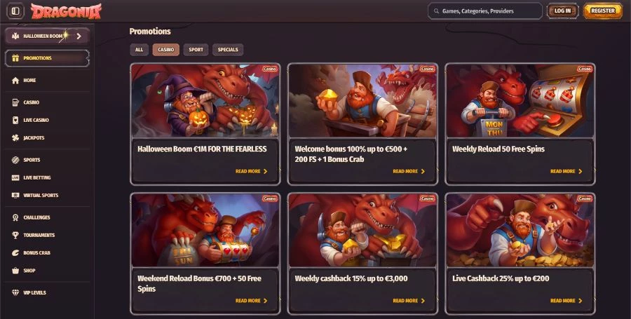 Dragonia Bonuses & Promotions