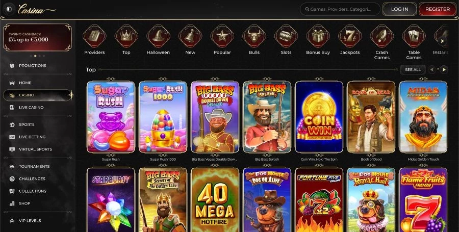 Game Selection at Casina