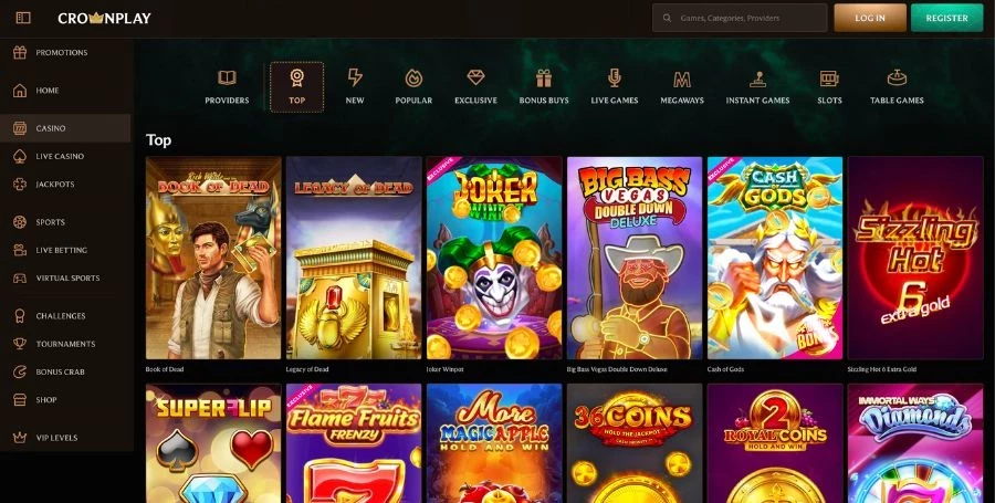 Game Selection at CrownPlay