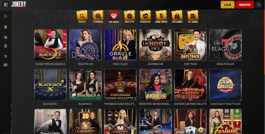 Jokery Live Casino Games