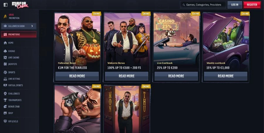 MafiaCasino Bonuses & Promotions