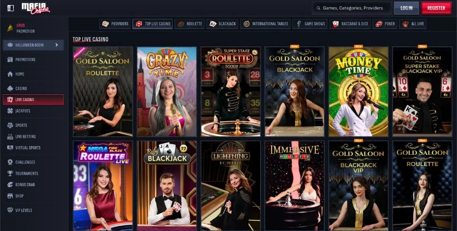 MafiaCasino Live Casino Games