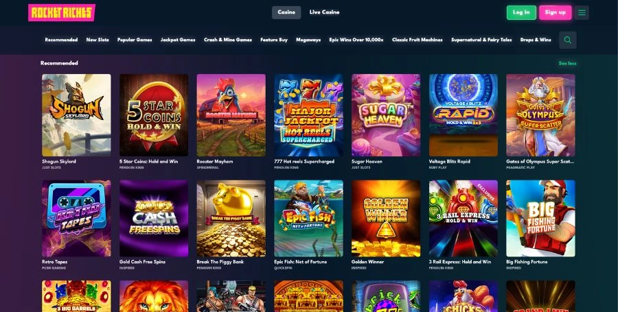 Game Selection at Rocket Riches