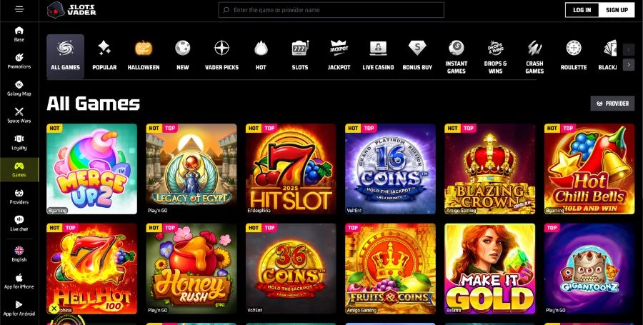 Game Selection at Slotsvader