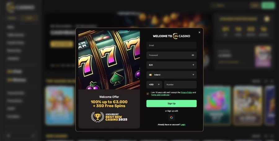 24Casino Registration & Login