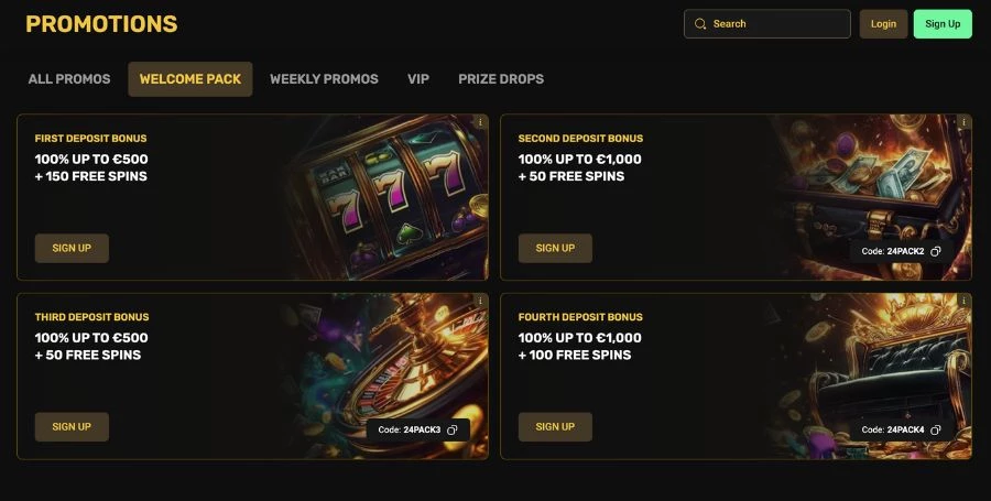 24Casino Welcome Bonus