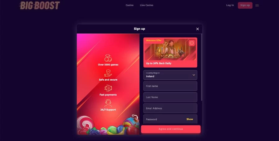 BigBoost Registration & Login