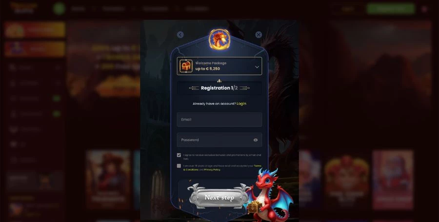 Dragonslots Registration & Login