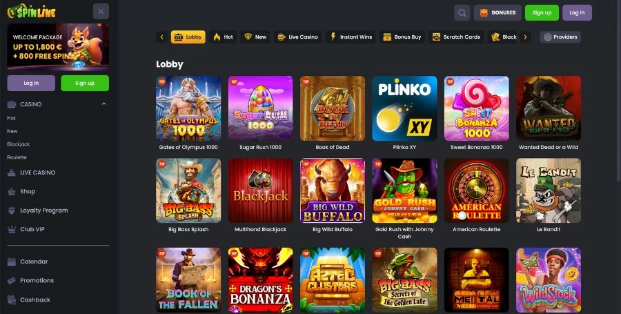 Game Selection at SpinLine