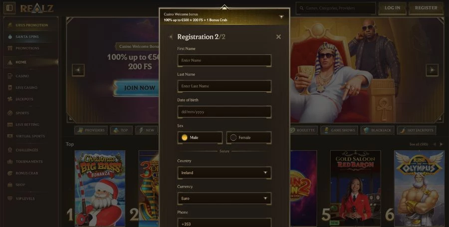 Realz Registration & Login