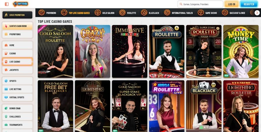 Wyns Live Casino Games