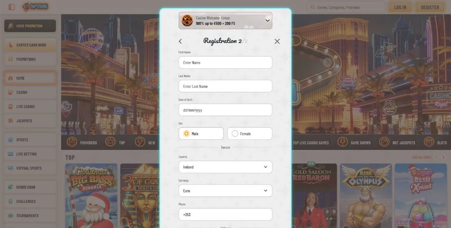 Wyns Registration & Login