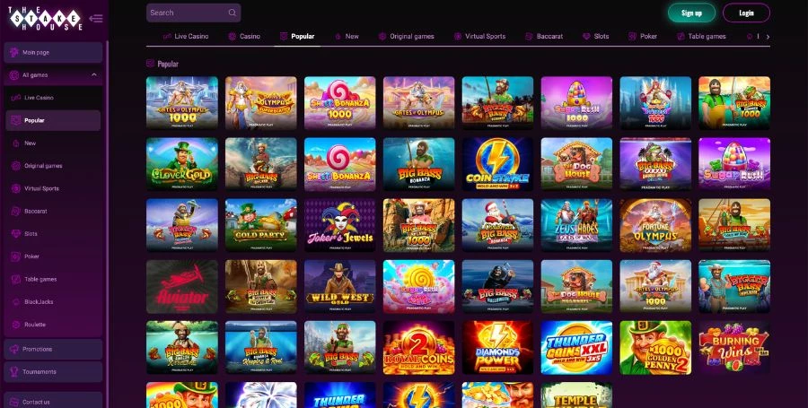 Game Selection at TheStakeHouse