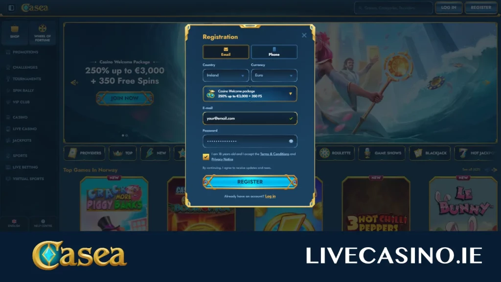 Casea Registration & Login