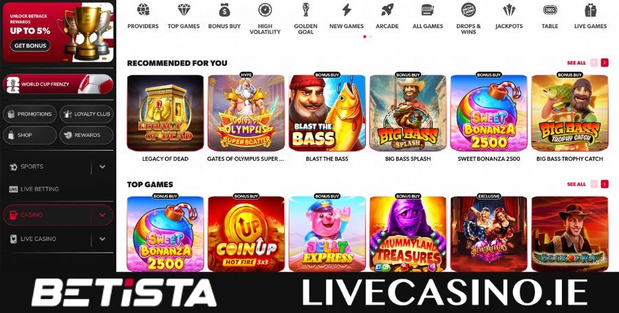 Game Selection at Betista