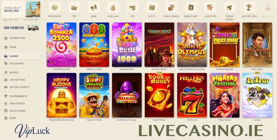 Game Selection at VipLuck