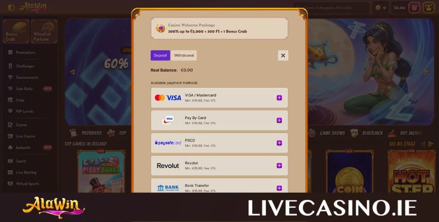Payments at AlaWin
