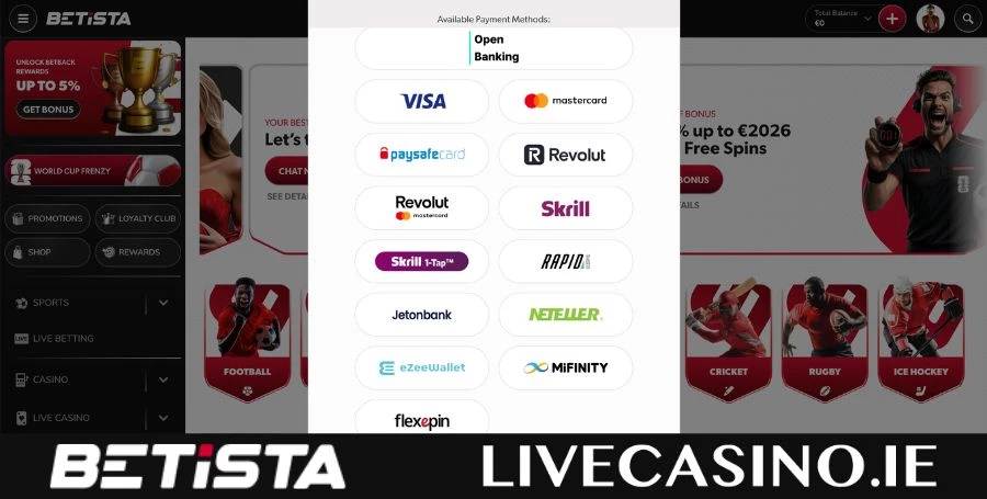 Payments at Betista